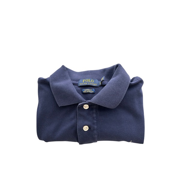 Polo Ralph Lauren Other - Polo Ralph Lauren Pima Interlock Polo Boys Medium 10-12 Navy Blue Custom Fit